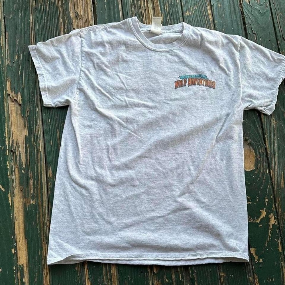 Gildan Colorado Wolf Adventures Graphic T-Shirt Gray Mens Medium - Picture 4 of 5